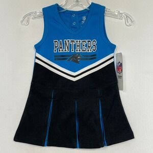 Carolina Panthers NFL Blue Black Cheerleader Dress Girls Toddler 2T NWT